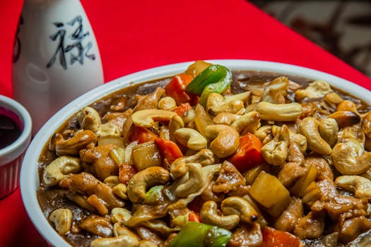 A vibrant and delicious cashew chicken stir fry, perfect for a healthy meal.